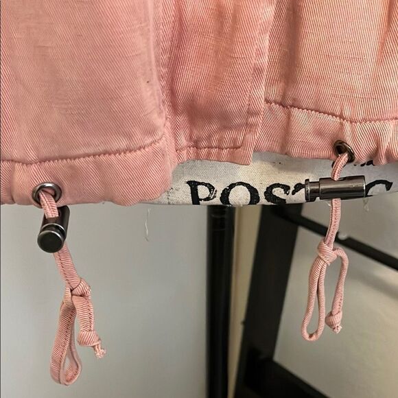 Rails Collins Distressed Linen Blend Utility Boho Jacket Modern In Rose Dust - Picture 8 of 15